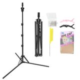 LNASI Manken başı standı, yükseltilmiş katlanabilir peruk standı, kozmetoloji kuaför antrenmanı için, metal ayarlanabilir peruk baş standı, peruk başlıklı, T pinli, tarak, saç tokaları