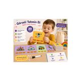 lnly İngilizce Eğitici Kartlar – Görseli Tahmin Et Oyunu | 20 Kart 40 Görsel | Yaz Sil Montessori Dil Geliştirme Oyunu