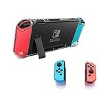 LNtech Nintendo Switch ve Joy-Con Kumandası ile Uyumlu 3'ü 1 Arada Yerleştirilebilir Kristal Şeffaf Kapak Kılıfı