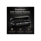 LOACANDLECO ŞIK, SERT KAPAKLI, İÇİ KUMAŞ KAPLI, PREMİUM ARAÇ GÖZLÜK KUTUSU