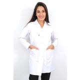 Lobby Uniform Kadın Uzun Kollu Beyaz Alpaka Kumaş Doktor Hemşire Eczacı Laborant Veteriner Öğretmen Önlüğü