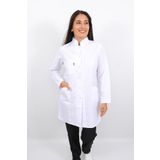 Lobby Uniform Kadın Uzun Kollu Hakim Yaka Beyaz Alpaka Doktor Hemşire Eczacı Laborant Veteriner Öğretmen Önlüğü
