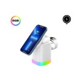Lobo 15w 3in1 Kablosuz Şarj Standı Aircharger Quattro Magsafe Apple Uyumlu iPhone+applewatch+airpods