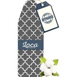 Loca Sweet Home %100 Pamuk 55x140 cm Yanmaz Yüzeyli 5 mm Süngerli Ütü Masası Kılıfı Amerika Deseni İle Konfor - Beyaz