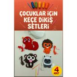 LOCAL MARKET Keçe Dikiş Seti 4 Adet Figür Kendin Yap El Sanatları Eğitici Oyuncak