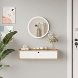 L'occi Concept Cosmia Aynalı 80 Cm Kapaklı Duvara Monte Dresuar Sepet-Beyaz Cs2-Sw