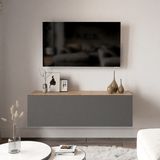 L'occi Concept Delphin 100 cm Kapaklı Tv Ünitesi DLP12-AA Çam-Antrasit Gri