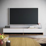 L'occi Concept Delphin 180 cm Kapaklı Raflı Tv Ünitesi DLP9-AW Çam-Beyaz