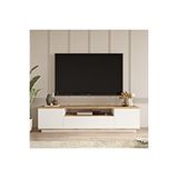 L'occi Concept Delphin 180 cm Raflı Kapaklı Tv Ünitesi DLP7-AW Çam-Beyaz