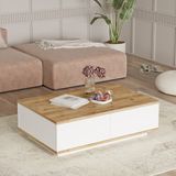 L'occi Concept Delphin 90X60 cm Modern Orta Sehpa Beyaz Çam Malzeme ile Şık Tasarım