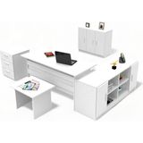 L'occi Concept Diego Abcef 5'li Ofis Büro Masa Takımı Beyaz