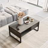 L'occi Concept Hewson Metal Orta Sehpa Beton Renk 100 cm Derinlik 59 cm Modern Tasarım