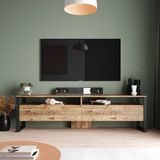 L'occi Concept HW19 Hewson Metal Tv Ünitesi Tv Sehpası 2 Kapaklı 180CM - Beyaz