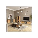 L'occi Concept Joseph Tv Ünitesi Orta Sehpa Konsol Kitaplık 4'lü Set Çam Jz6-aa Çam-Antrasit