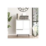 L'occi Concept Leena 75 cm Ofis Dolabı 3 Kapaklı Metal Ayaklı Beyaz LA8B-W