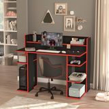 L'occi Concept Walter Oyuncu Masası Gaming Çalışma Masası Siyah-Kırmızı Wr1-Bk - 123