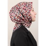 Lo'cella Pamuklu Soft Eşarp 4161-8 Siyah-Bej - Renkli - 90 x 90 cm