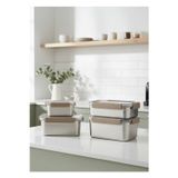 Locknlock Paslanmaz Çelik Fırın Saklama Kabı 4’lü Set ( Kilitli Kapaklı ) 1,3lt+1,5lt+2,0lt+2,8lt