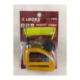 Locks Tez Motor Alarmlı Disk Kilidi +hatırlama Kablolu Hediyeli 110db