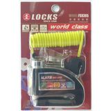 Locks World Class 110 ile uyumlu Db(Tüm Renkler Karışık) Alarmlı Disk Ve Hatırlatma Kablosu Kilidi