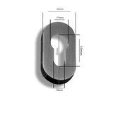LOCKWAY Paslanmaz Rozet - Oval - Yale Tip