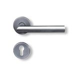 Lockway Paslanmaz Rozetli Kapı Kolu - L Tipi