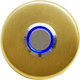 LOCKWAY Z-101GM Paslanmaz Zil Butonu - Altın Renk Mavi Led