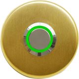 LOCKWAY Z-101GY Paslanmaz Zil Butonu - Altın Renk Yeşil Led