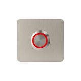 LOCKWAY Z-401K Paslanmaz 304 Kare Zil butonu 52x52mm Kırmızı Led