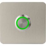 Lockway Z402Y Paslanmaz 304 Kare Zil Butonu 60X60MM Yeşil LED
