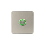 Lockway Z403Y Paslanmaz 304 Kare Zil Butonu 70X70MM Yeşil LED