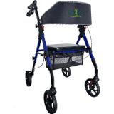 Loco Baymedikal Loco Alüminyum Lüks Rollator | Hafif Gövde, Fren Sistemli, Oturmalı Yürüme Destek Aracı Plus PR-885