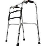 Loco PR-340 Katlanabilir Walker Hasta Yürüteci 22'lik Ithal Yüksek Kalite Hareketli Yürüteç Siyah Çift Kafes Gri Gövde