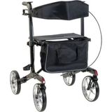 Loco Pr-891 Lüx Alüminyum Tekerlekli Rolatör Walker Yürüteç - 107 cm - Siyah