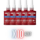 Loctite 243 - 50ML Vida Gevşemezlik Orta Mukavemet 10 Adet