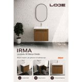 LODE Bath IRMA SERİSİ 60 Cm Lavabolu Alt Banyo Dolabı, Kapaklı Banyo Alt Dolabı,Seramik Lavabo Dahil LD000003626
