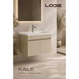 LODE Bath KALE 80Cm Kumtaşı Demonte Lavabolu Alt Banyo Dolabı, Seramik Lavabo Dahil