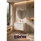 Lode Bath Premium Eron 80 cm Banyo Dolabı – Mat Beyaz Lake | Blum Menteşe | Cerastyle Ibiza Seramik Lavabo | Ayna Dahil