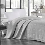 Lodos Home %100 Pamuklu Çift Kişilik Pike – 220X240 cm - Gri