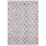 Lodzki Gri MadalyonModern Geometrik Etnik Desenli Boho Makinada Yıkanabilir Hafif Hav Toz Vermez Leke Tutmaz Kaymaz Taban Dijital Makine Baskı Halı Oturma Odası Salon Yolluk Koridor Mutfak Halısısı