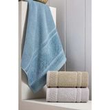Loft %100 Pamuk Jakarlı Lüks Banyo Havlusu Yüksek Emici Yumuşak Doku 50X90 Cm