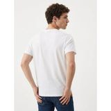 Loft Baskılı Beyaz Erkek T-Shirt LF2041129