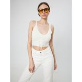 Loft Crop Kadın Atlet - XS - Ekru