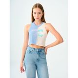 Loft Crop Kadın Atlet - XS - Mavi