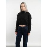 Loft Crop Kadın Kazak - Siyah - XS