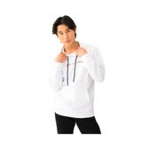 LOFT Erkek Kapüşonlu Sweatshirt, Beyaz, XL
