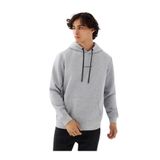LOFT Erkek Kapüşonlu Sweatshirt, Gri Melanj, S Beden
