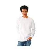 LOFT Erkek Sweatshirt, Bisiklet Yaka, Beyaz, XXL