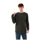 LOFT Erkek Sweatshirt, Bisiklet Yaka, Oversize Kalıp, Kahverengi, XXL