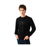 LOFT Erkek Sweatshirt, Bisiklet Yaka, Siyah, L Beden